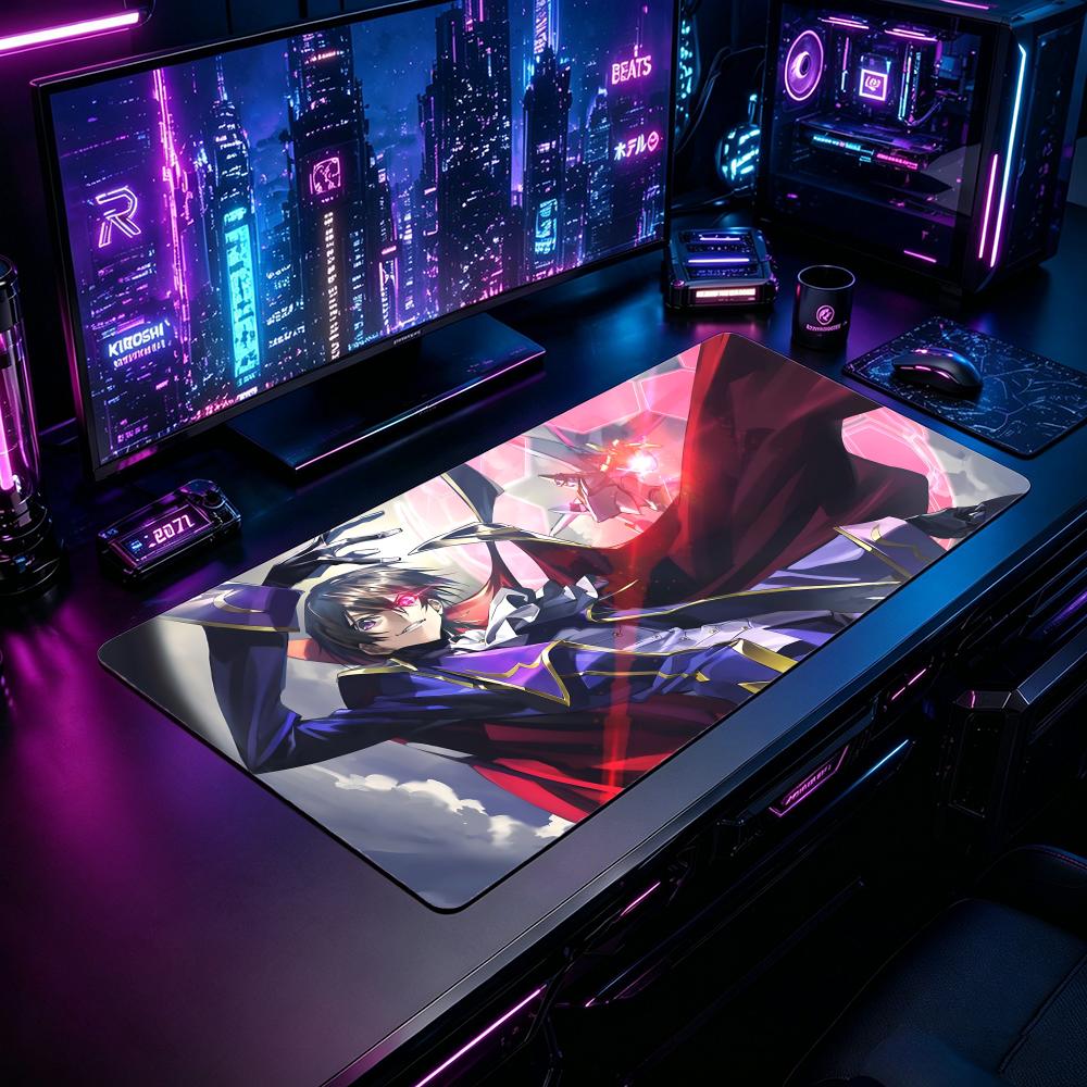 Desk Setup With Laptop - Gaming Mouse Pad CCode Geass Mouse