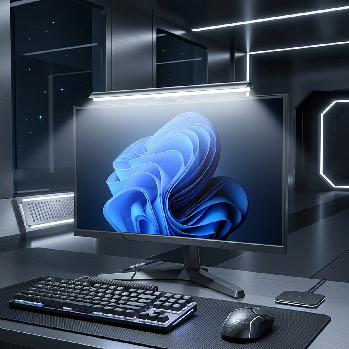Desk Setup Lighting - USB Powered LED Computer Screen Hanging
