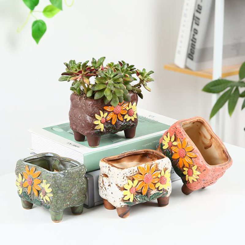 Korean Desk Setup - Korean Style Succulent Plant Pot Hand