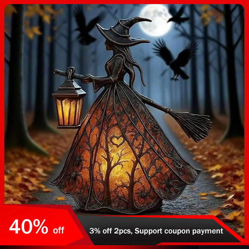 Desk Setup Lighting - 16cm/6.3in Halloween Witch Desk Lamp Creativity