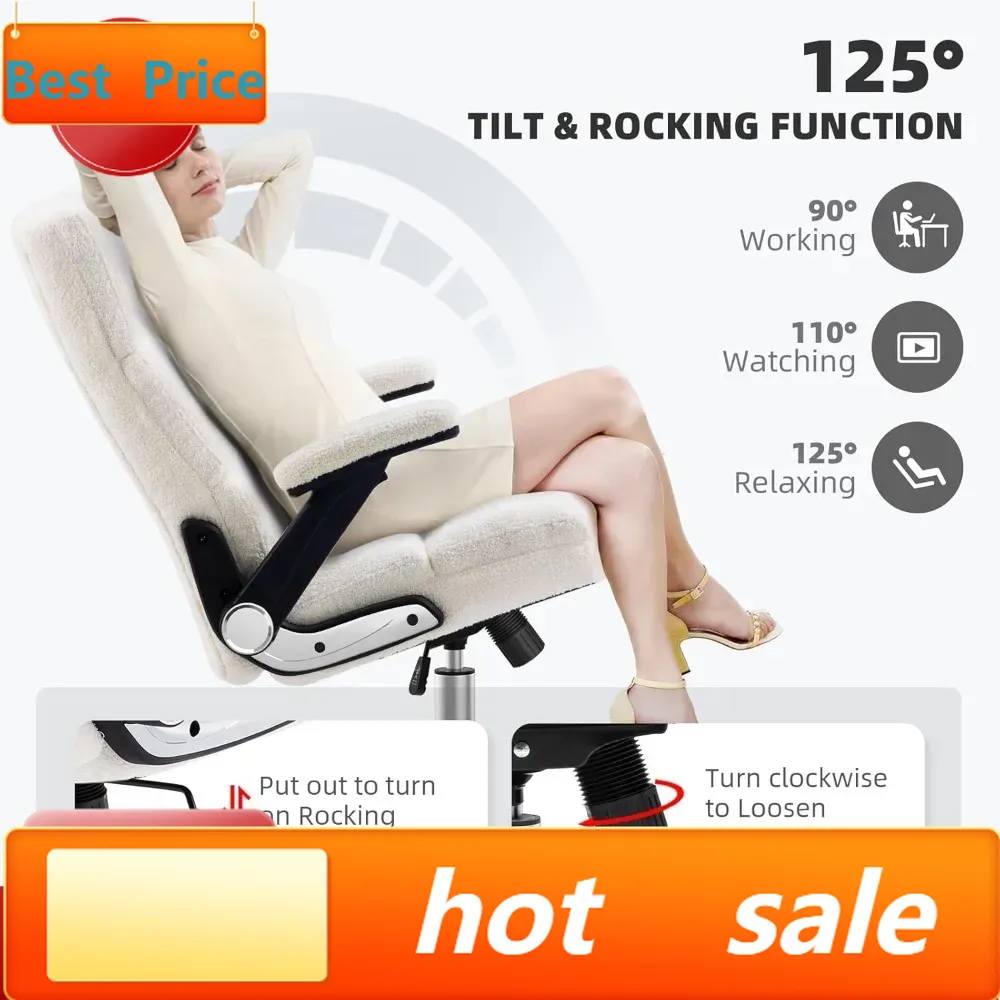 Desk Setup White - ergonomic high-back desk chair with support,