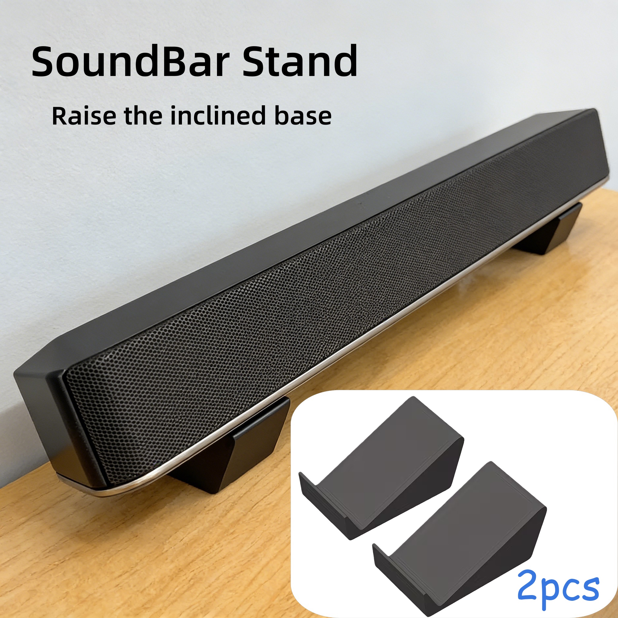 Desk Setup Pegboard - 2pcs Universal SoundBar Stand Bases,Compatible with