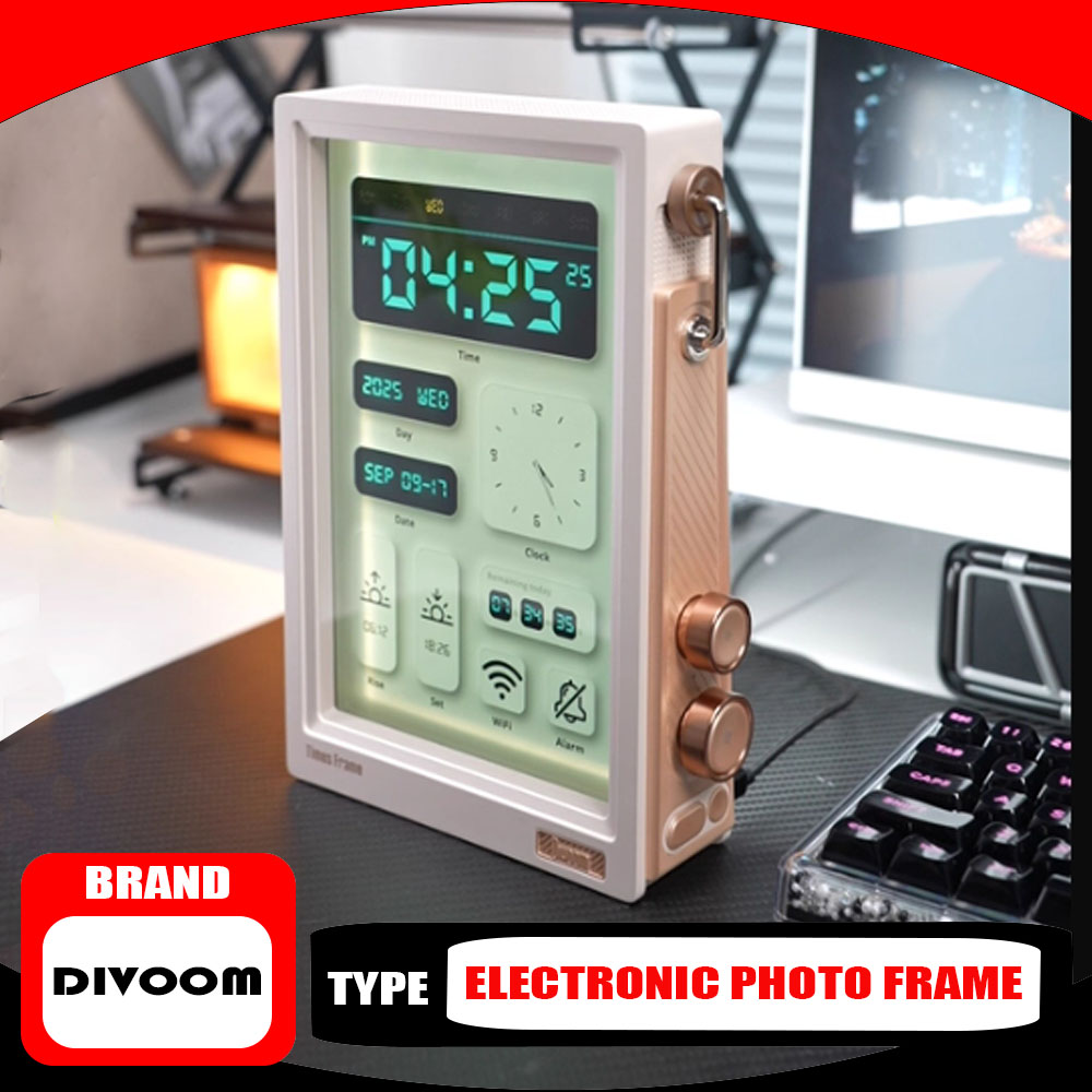 Desk Setup With Speakers - Divoom Times Frame 10.1″ Smart Digital
