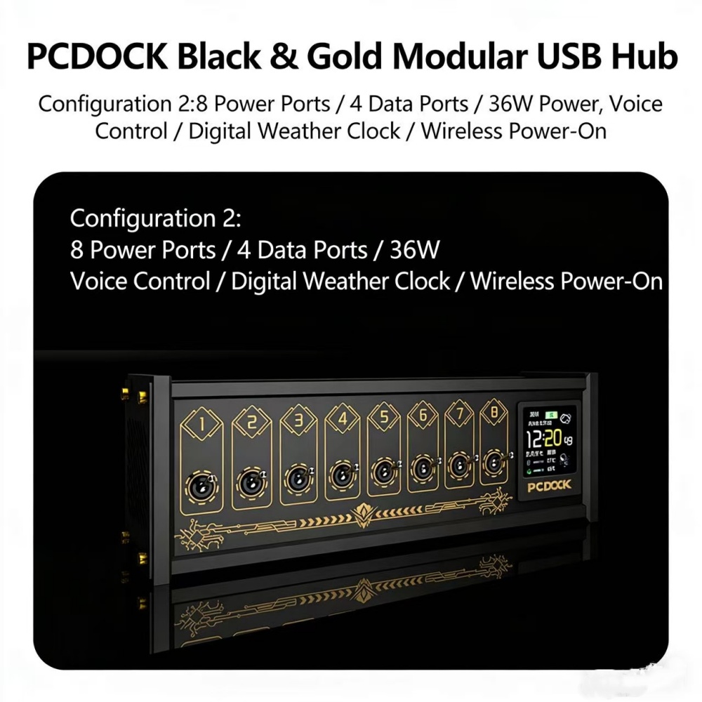 Desk Setup Pegboard - PCDOCK Block USB Desktop Power Strip