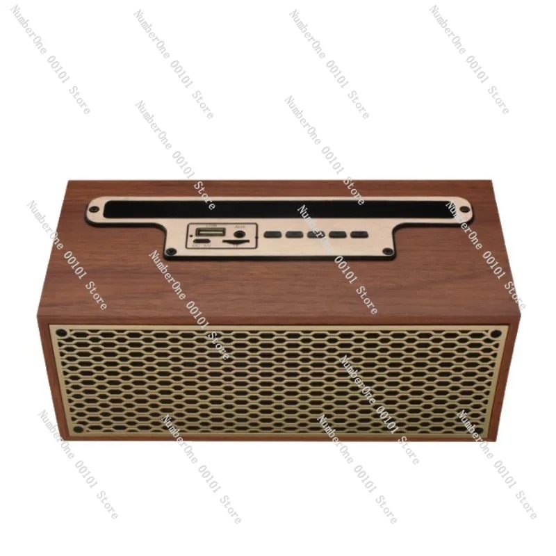 Desk Setup Pegboard - Retro Wooden Bluetooth Speaker with High-Volume