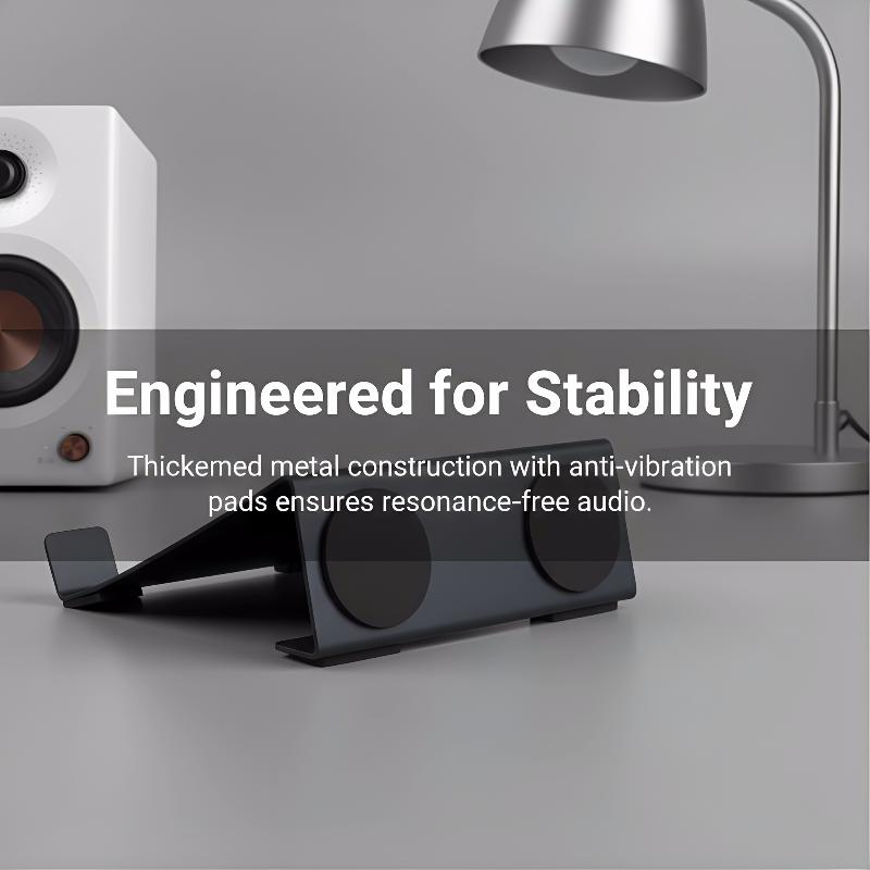 Desk Setup Pegboard - Metal Speaker Stand Desktop Heavy Duty