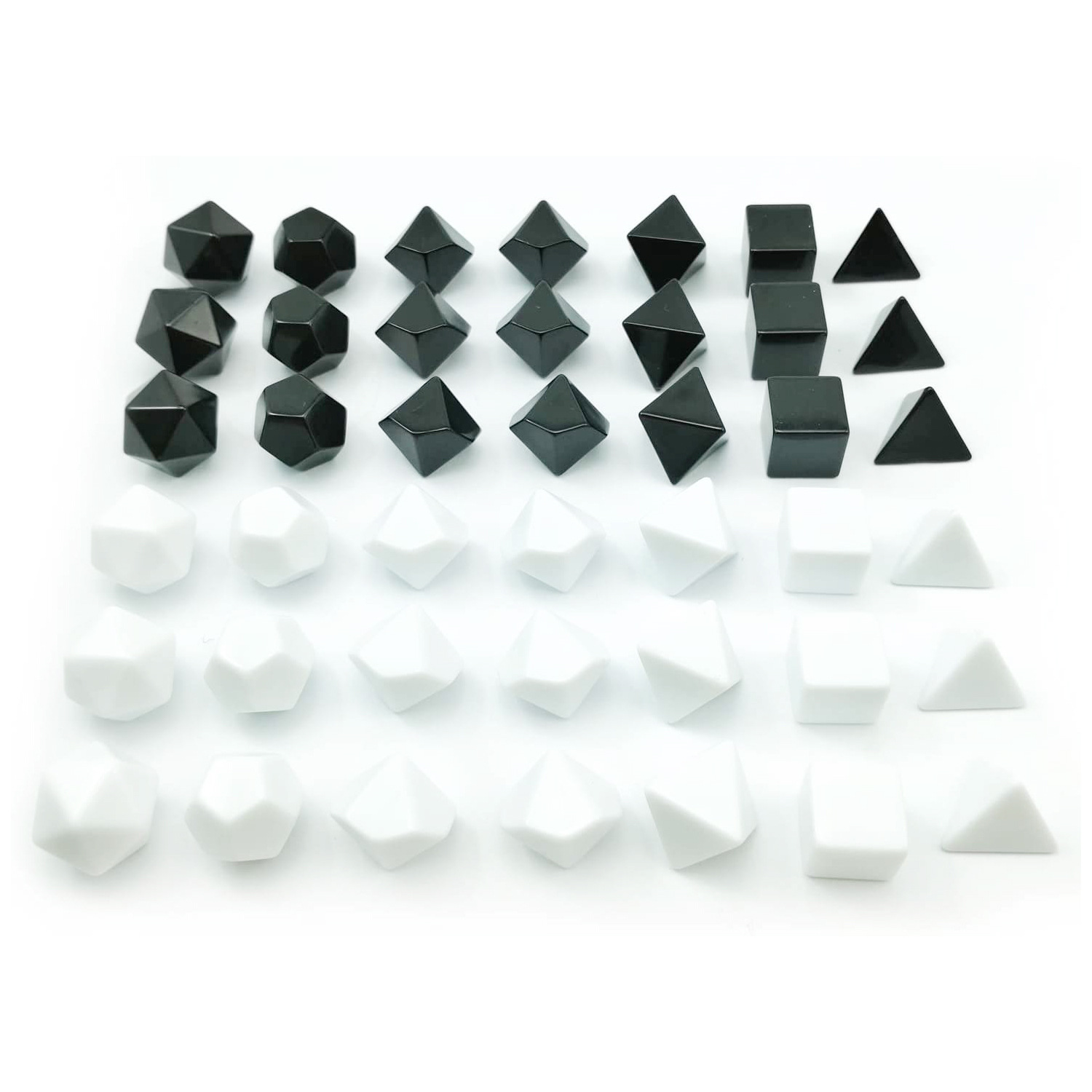 Desk Setup Black - 7 Pcs Set of Black White