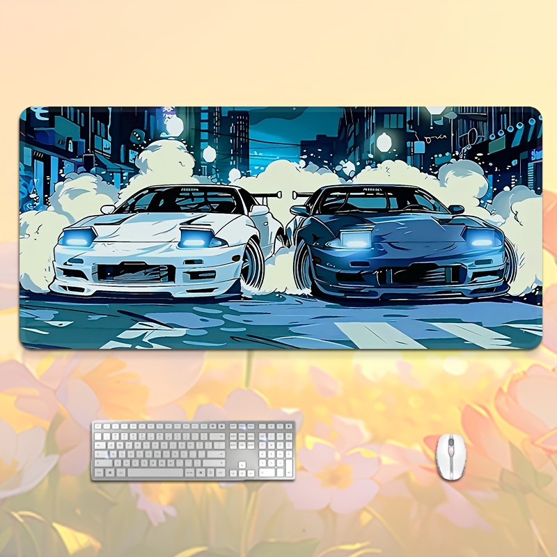 Two White Sports Cars Large Mo – обзор и цена Desk Setup For Two Laptops