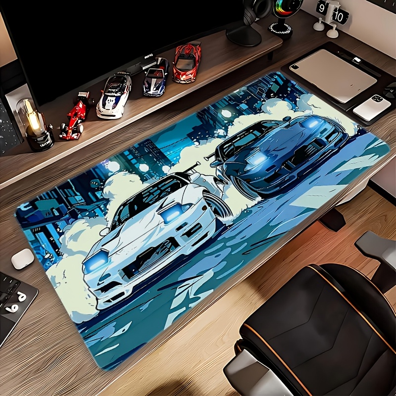 Two White Sports Cars Large Mo – обзор и цена Desk Setup For Two Laptops