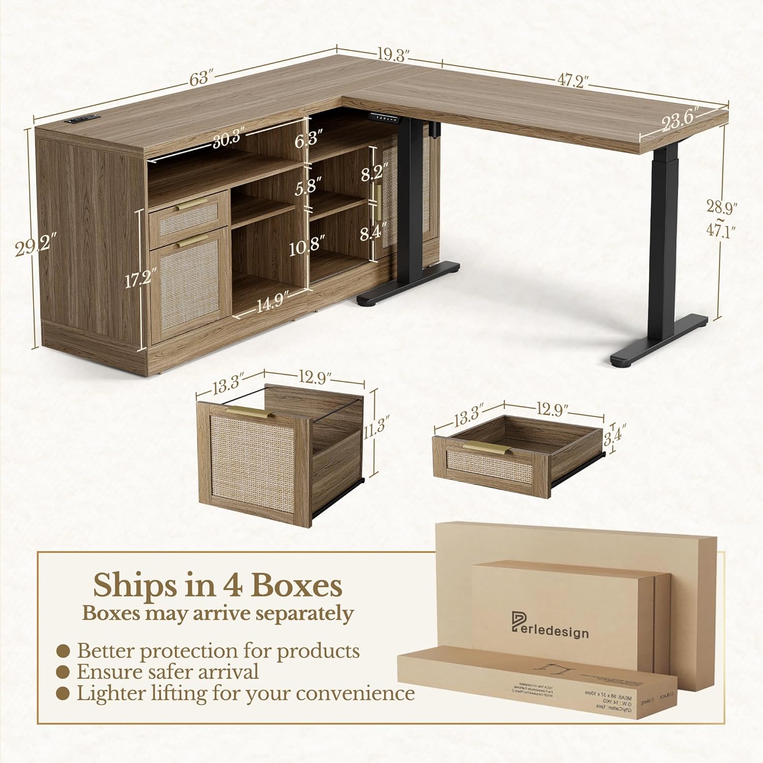 Home Office Furniture Set, 48' – обзор и цена Desk Setup Kit