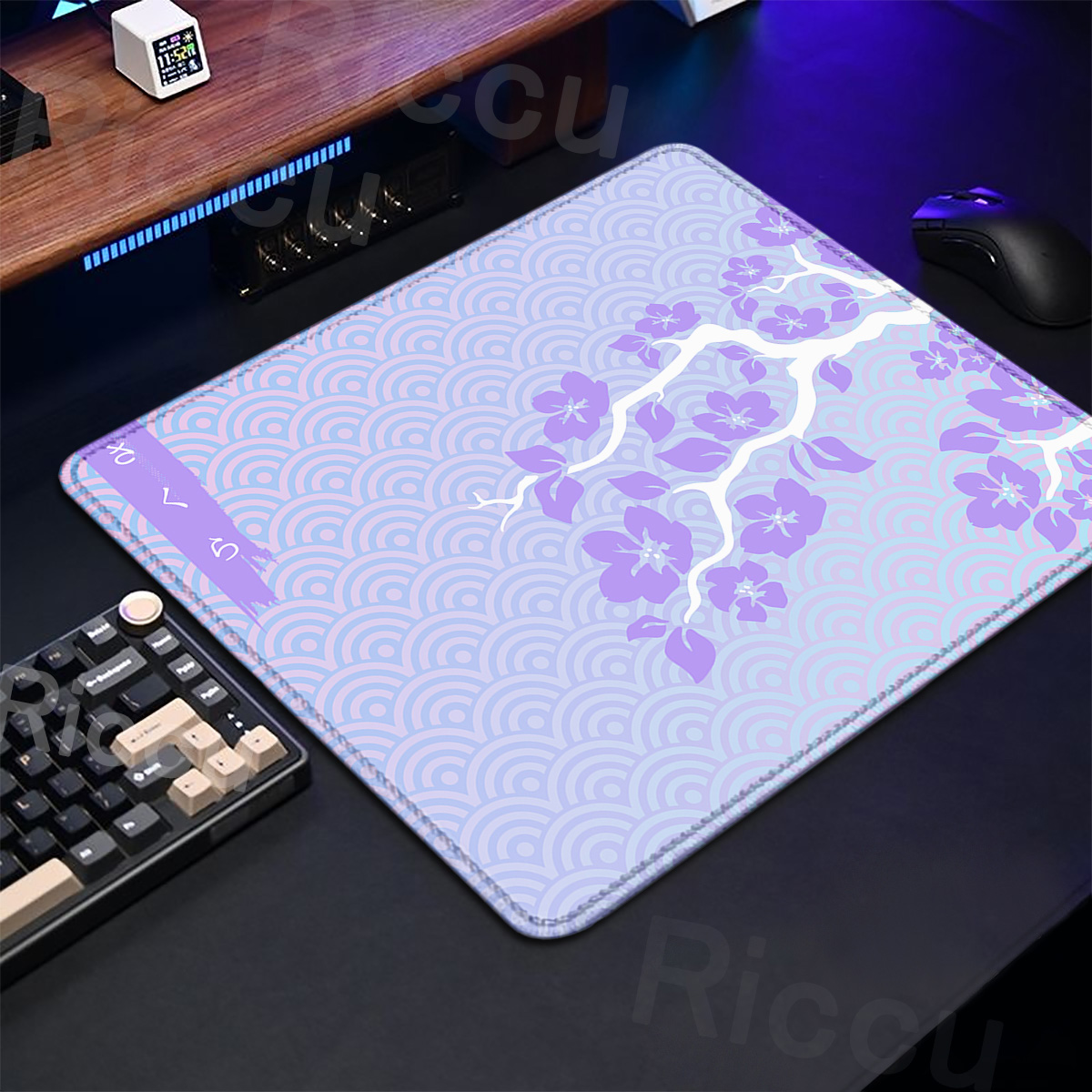 Purple Sakura Table Pad Gaming – обзор и цена Korean Desk Setup