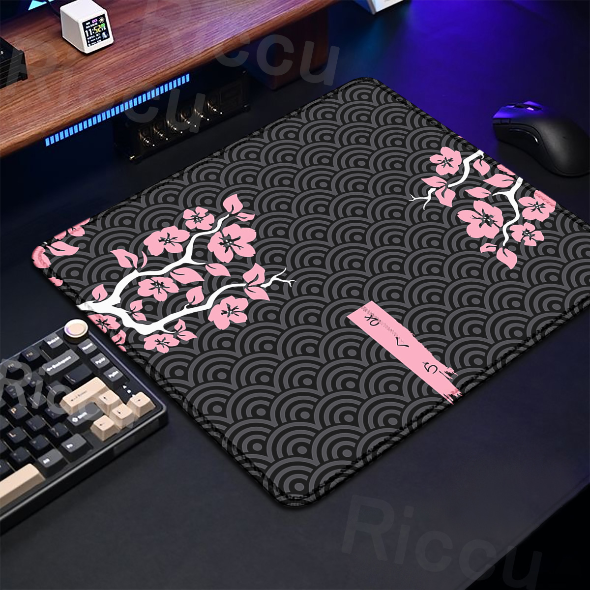 Purple Sakura Table Pad Gaming – обзор и цена Korean Desk Setup