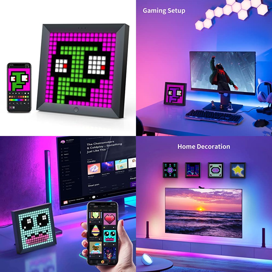 LED Light Pixel Display Panel  – обзор и цена Desk Setup Lighting