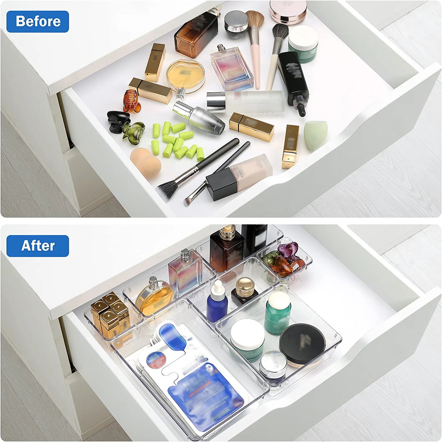 7/16Pcs Clear Plastic Drawer O – обзор и цена Desk Setup Kit