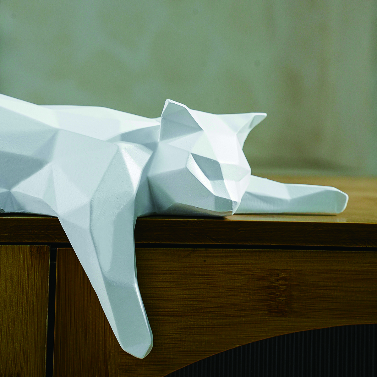 White Black Cat Statue - Geome – обзор и цена Desk Setup Black