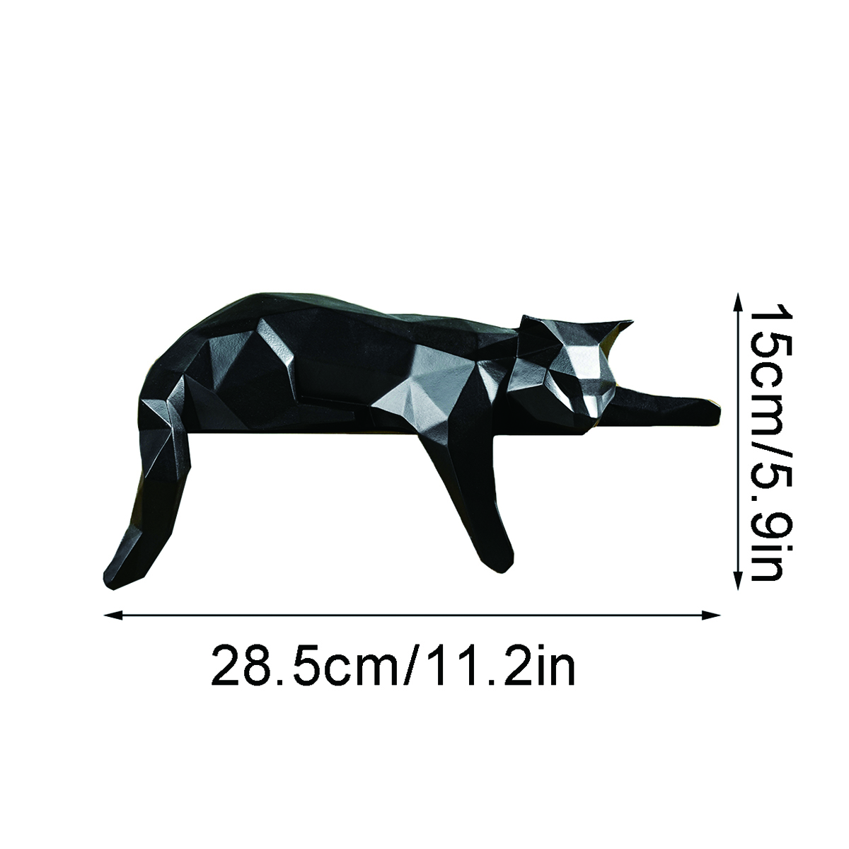White Black Cat Statue - Geome – обзор и цена Desk Setup Black
