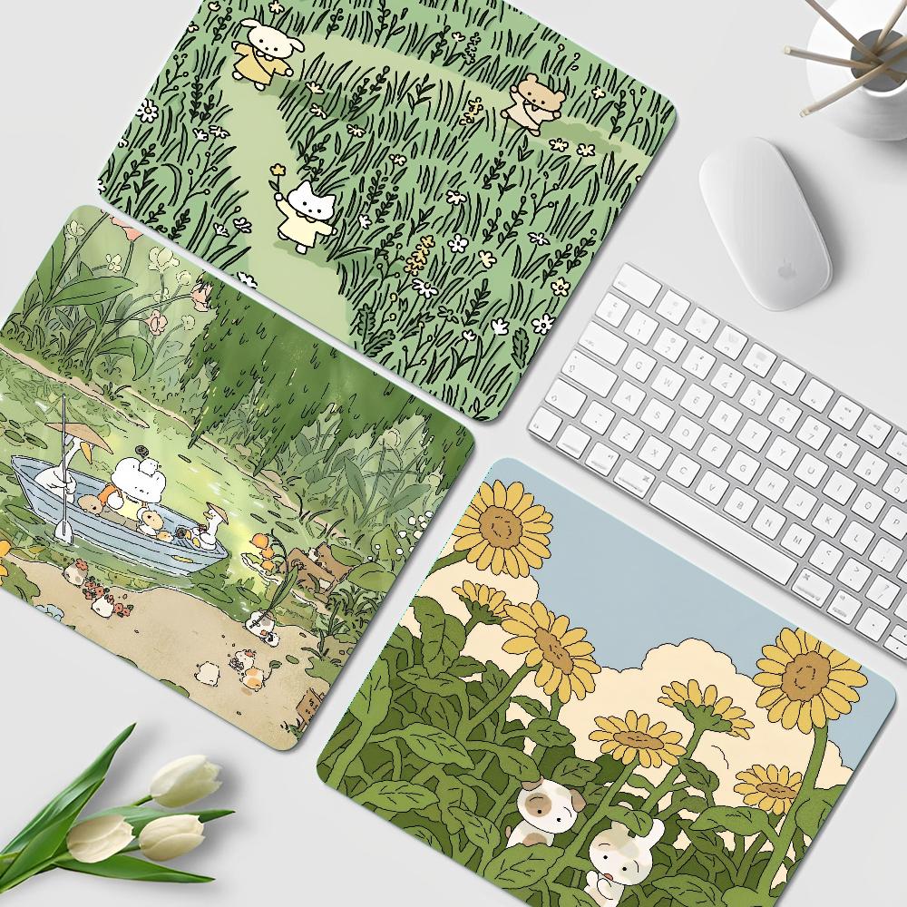 Green Plant Desk Mat Cute Kawa – обзор и цена Korean Desk Setup