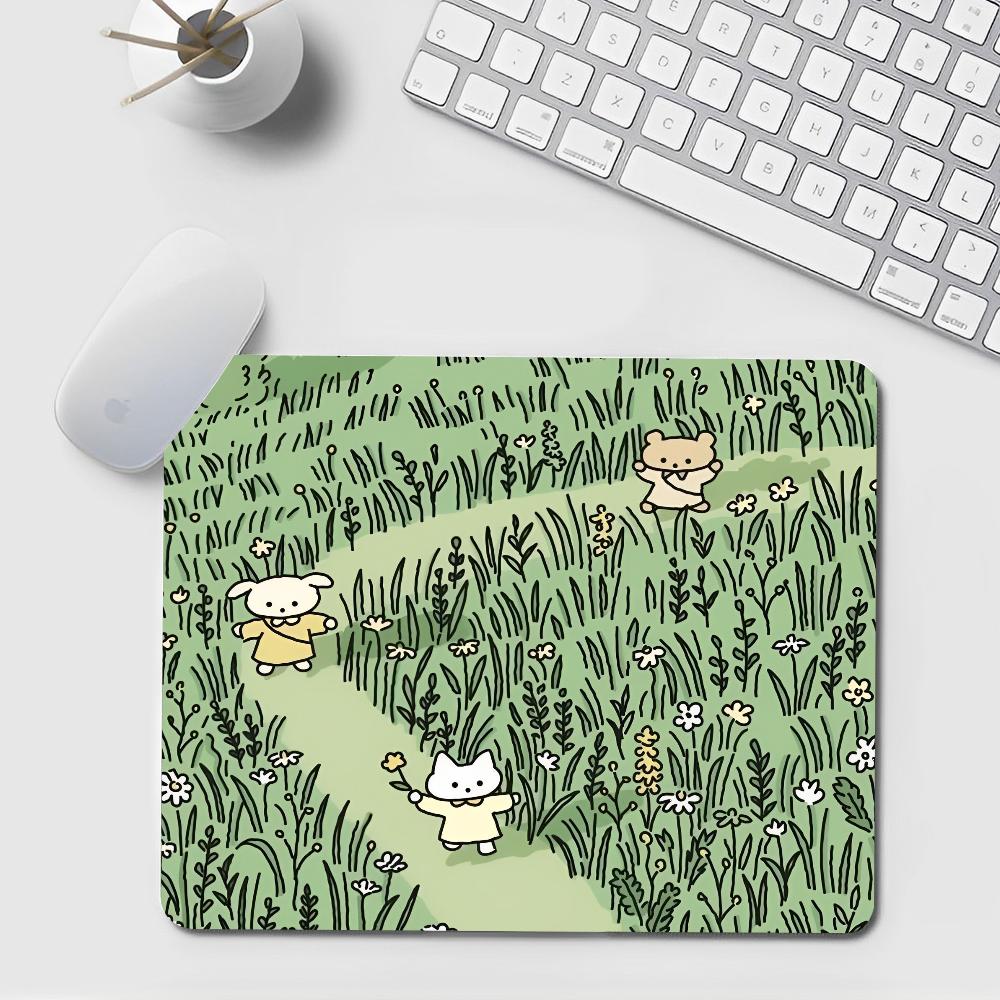 Green Plant Desk Mat Cute Kawa – обзор и цена Korean Desk Setup