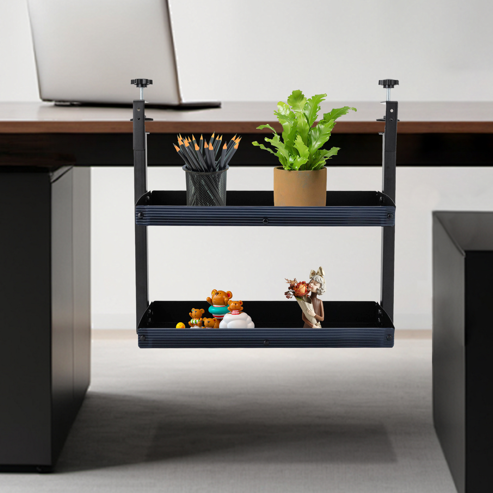 Clamp-on Desk Shelf, 2-Tier, A – обзор и цена Desk Setup Black