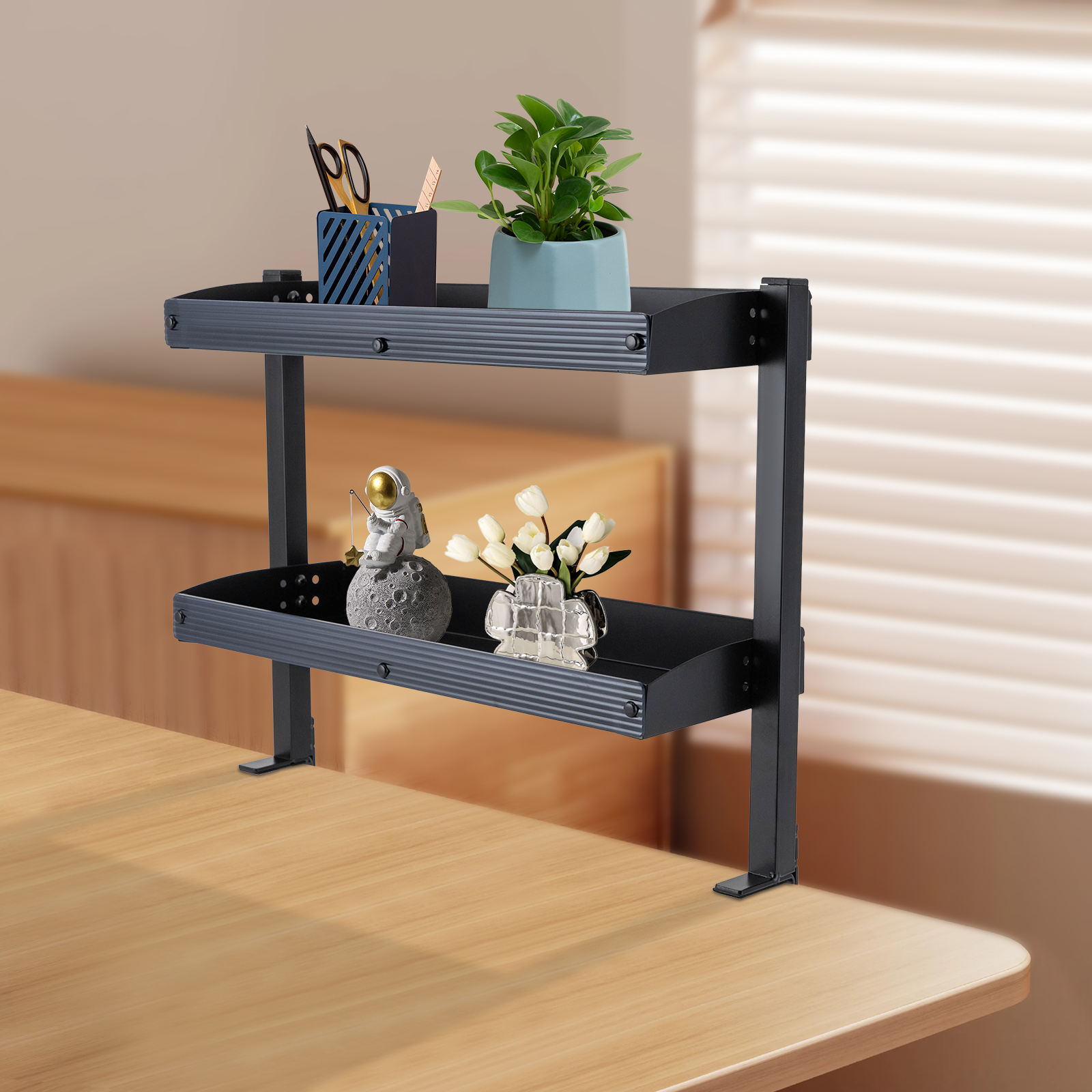 Clamp-on Desk Shelf, 2-Tier, A – обзор и цена Desk Setup Black