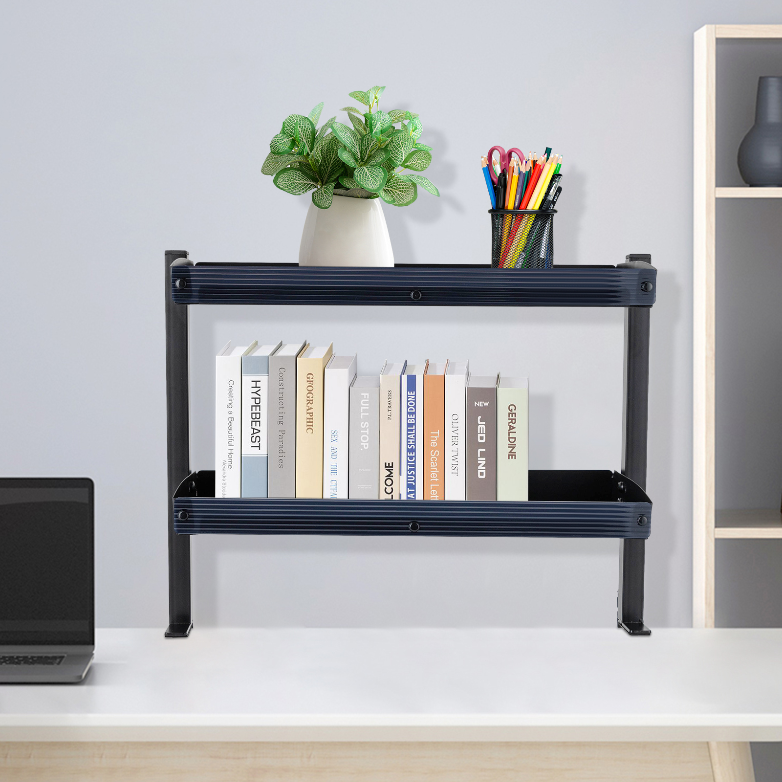 Clamp-on Desk Shelf, 2-Tier, A – обзор и цена Desk Setup Black