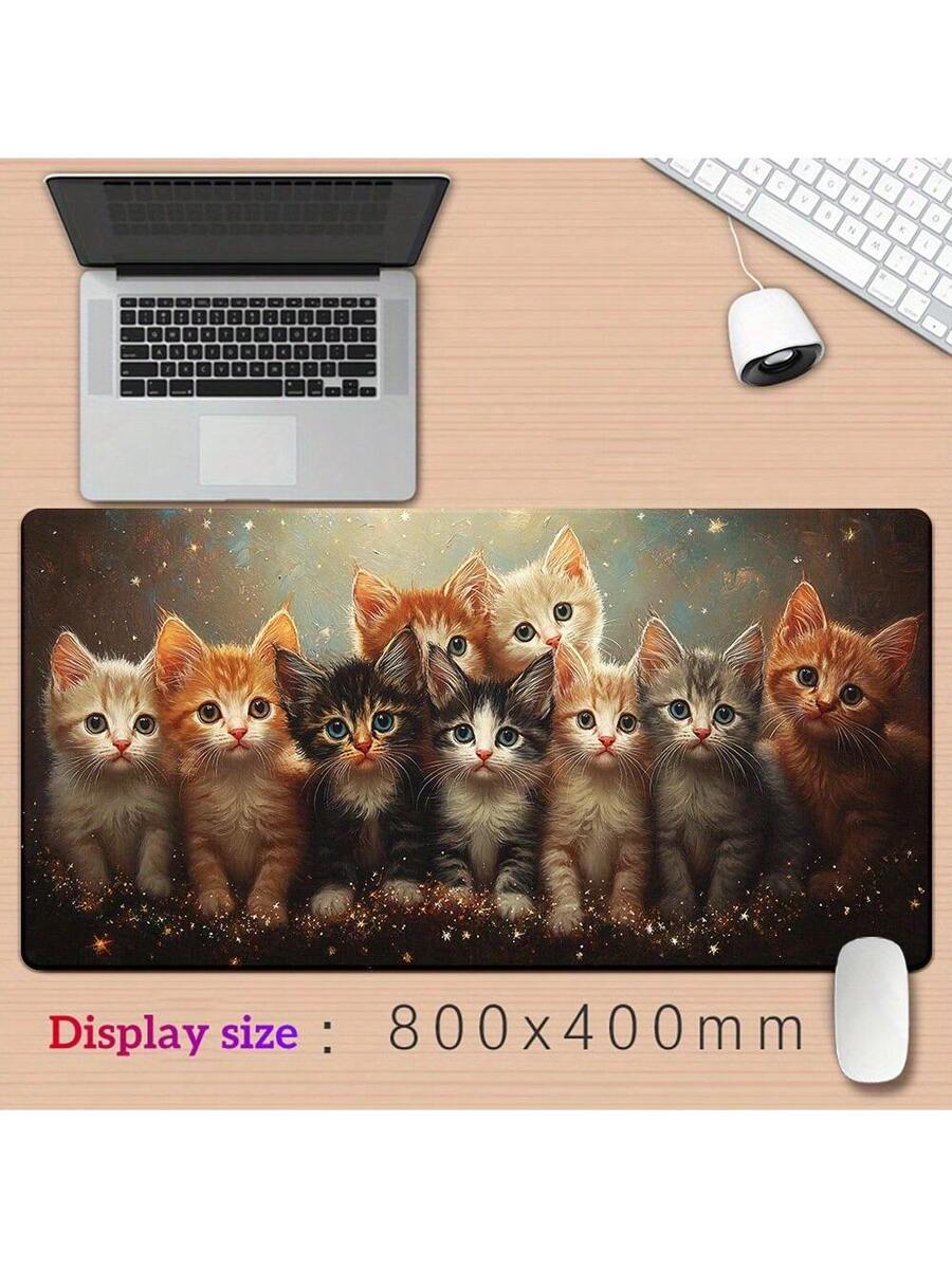 Cute Kitten Gaming Mouse Pad D – обзор и цена Desk Setup With Laptop