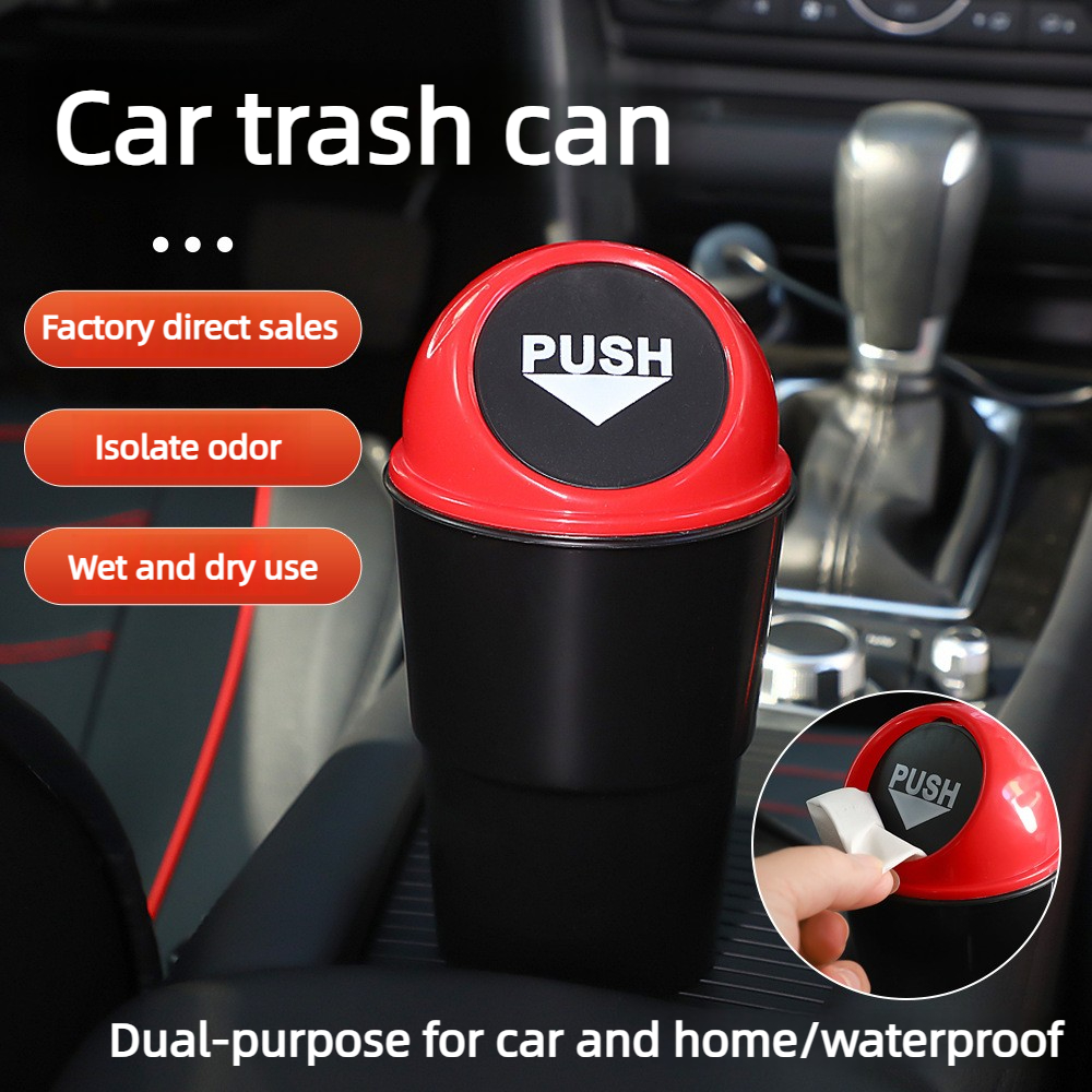 1pc Portable Car Mini Trash Ca – обзор и цена Desk Setup Black