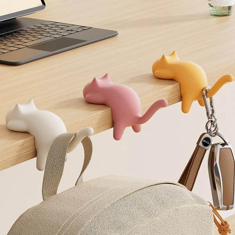 Cute Portable Cat Bag Hook Han – обзор и цена Desk Setup Organizer