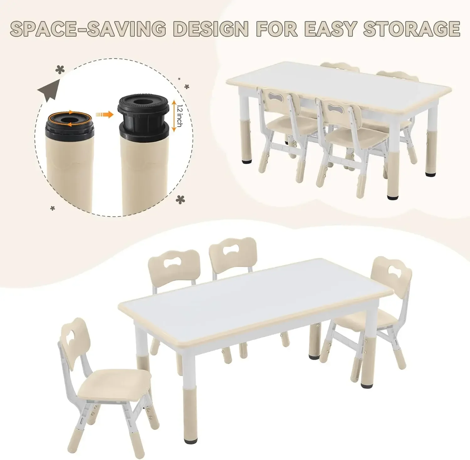 Kids Study Table and Chairs Se – обзор и цена Desk Setup Kit