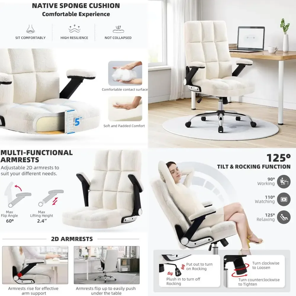 ergonomic high-back desk chair – обзор и цена Desk Setup White