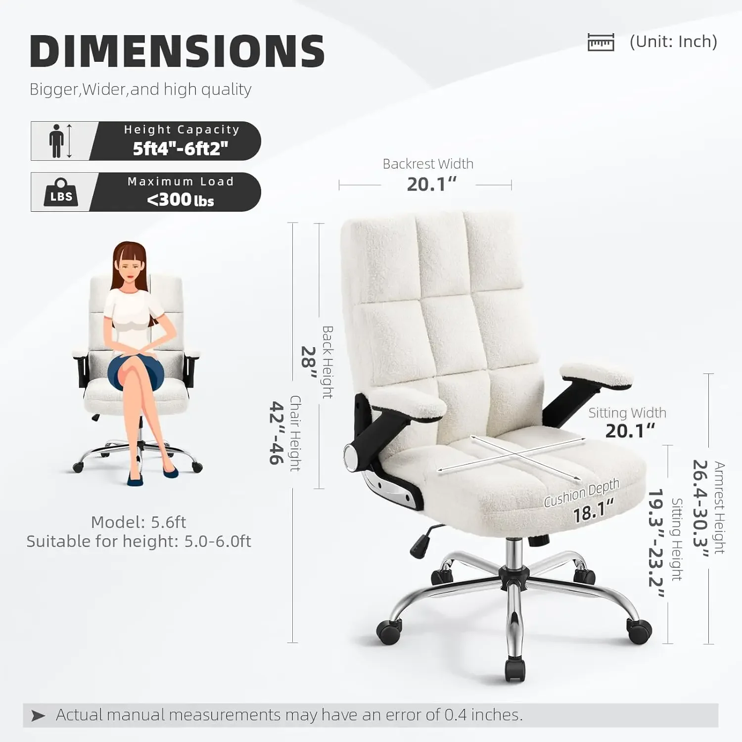 ergonomic high-back desk chair – обзор и цена Desk Setup White