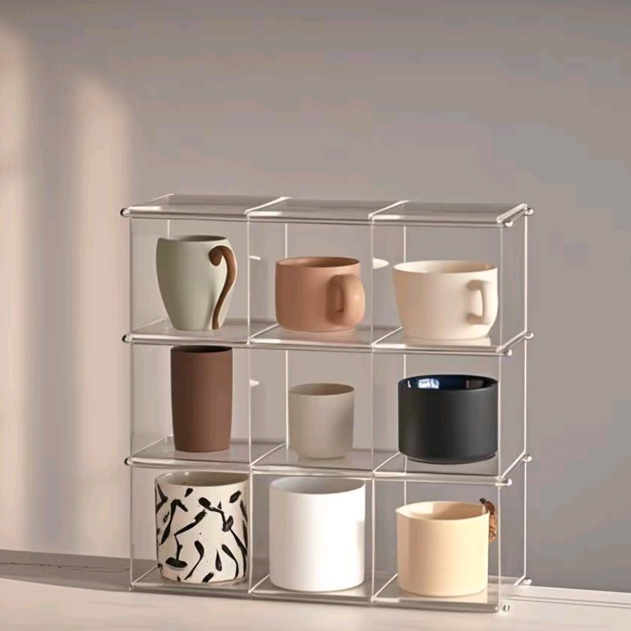 Acrylic Display Shelf Cups Sto – обзор и цена Desk Setup Organizer