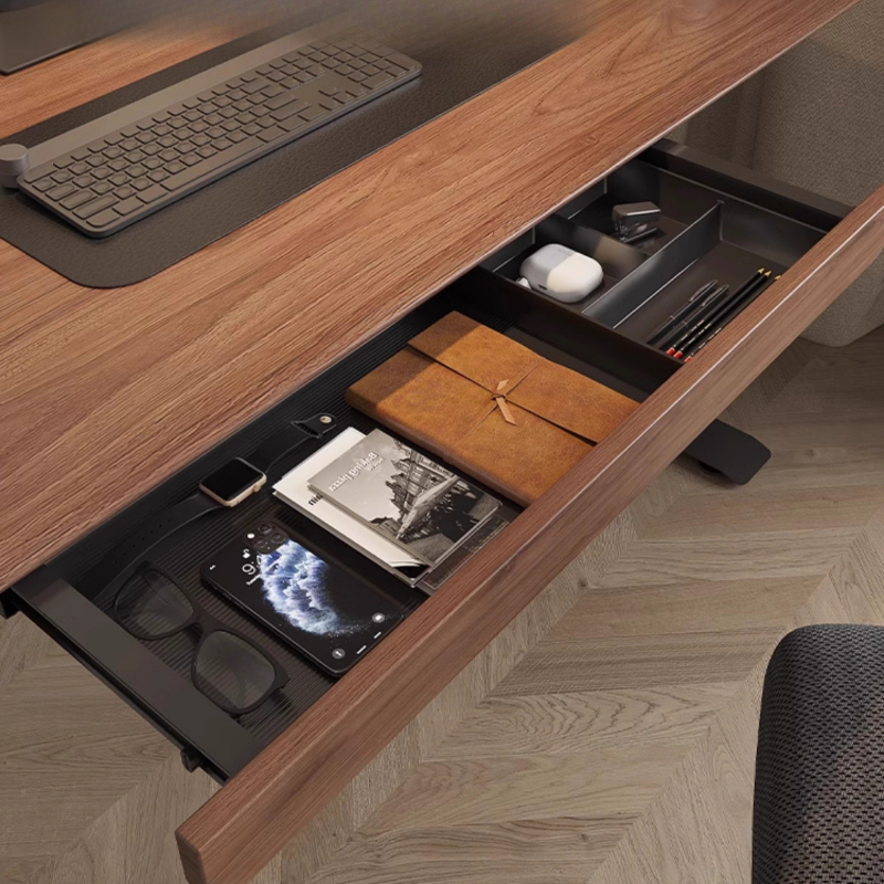 Walnut Wood Under Desk Drawer  – обзор и цена Desk Setup Organizer