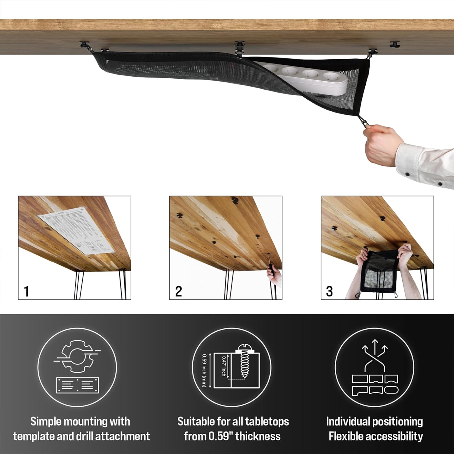 Under Desk Cable Management Ne – обзор и цена Desk Setup Net