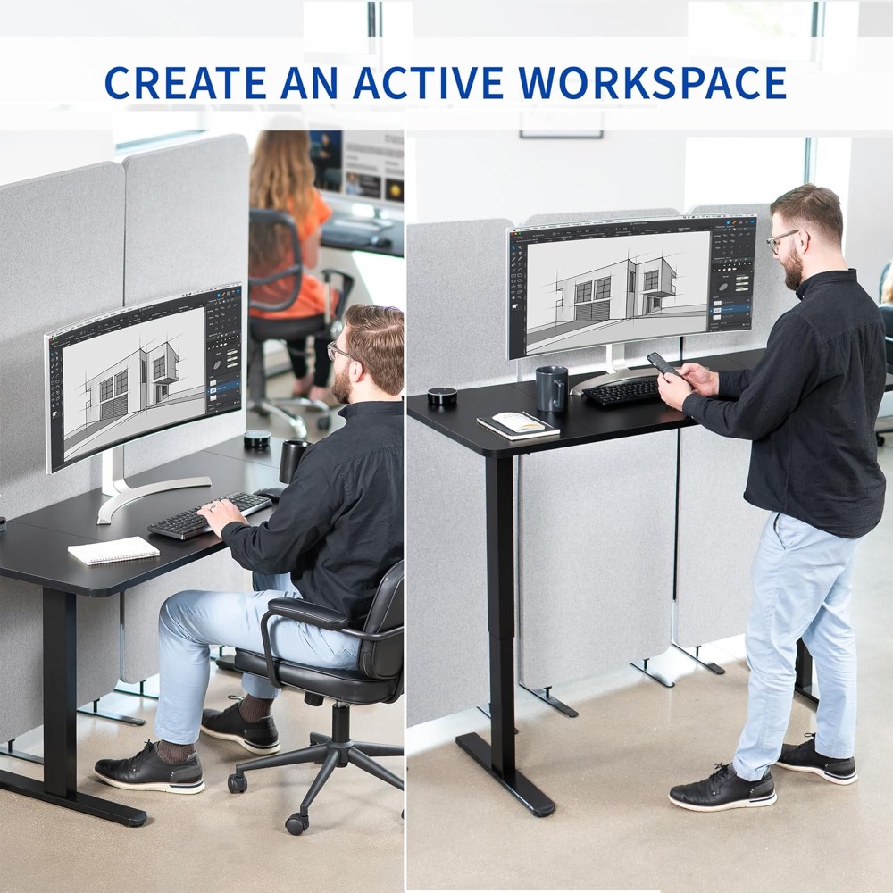 VIVO Electric 60 x 24 inch Sta – обзор и цена Desk Setup Kit