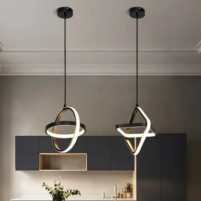 Modern LED Pendant Light Black – обзор и цена Desk Setup White