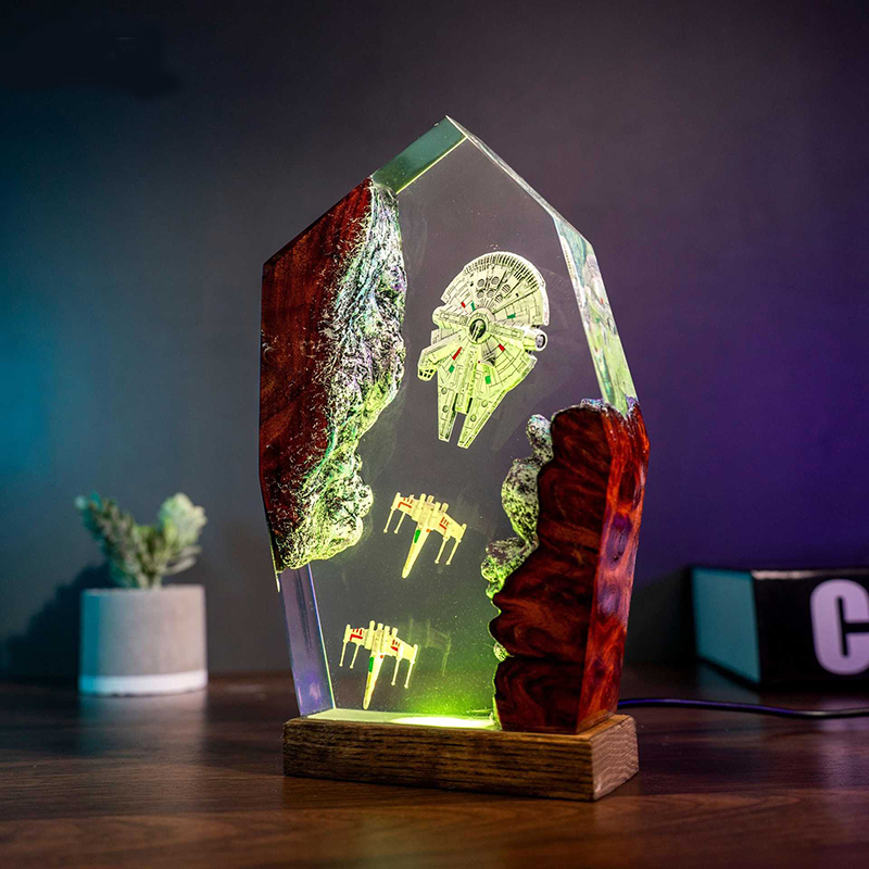Table Resin Lamp Universe War  – обзор и цена Desk Setup Lighting