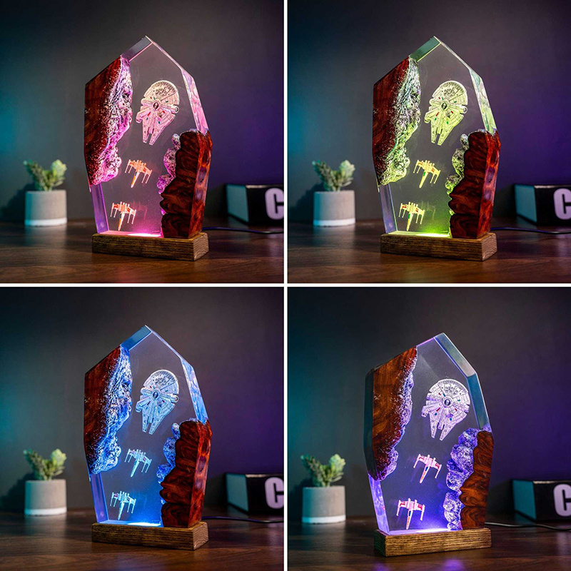 Table Resin Lamp Universe War  – обзор и цена Desk Setup Lighting