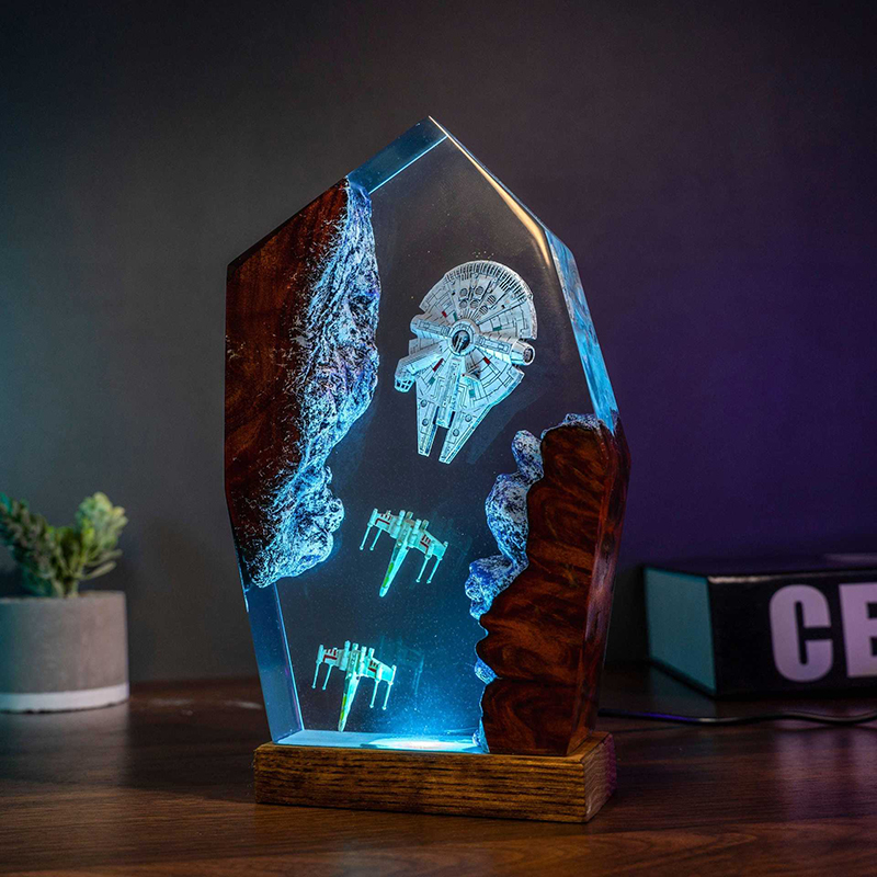 Table Resin Lamp Universe War  – обзор и цена Desk Setup Lighting