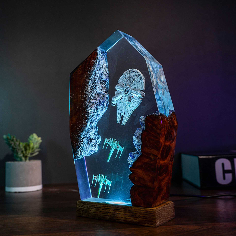 Table Resin Lamp Universe War  – обзор и цена Desk Setup Lighting