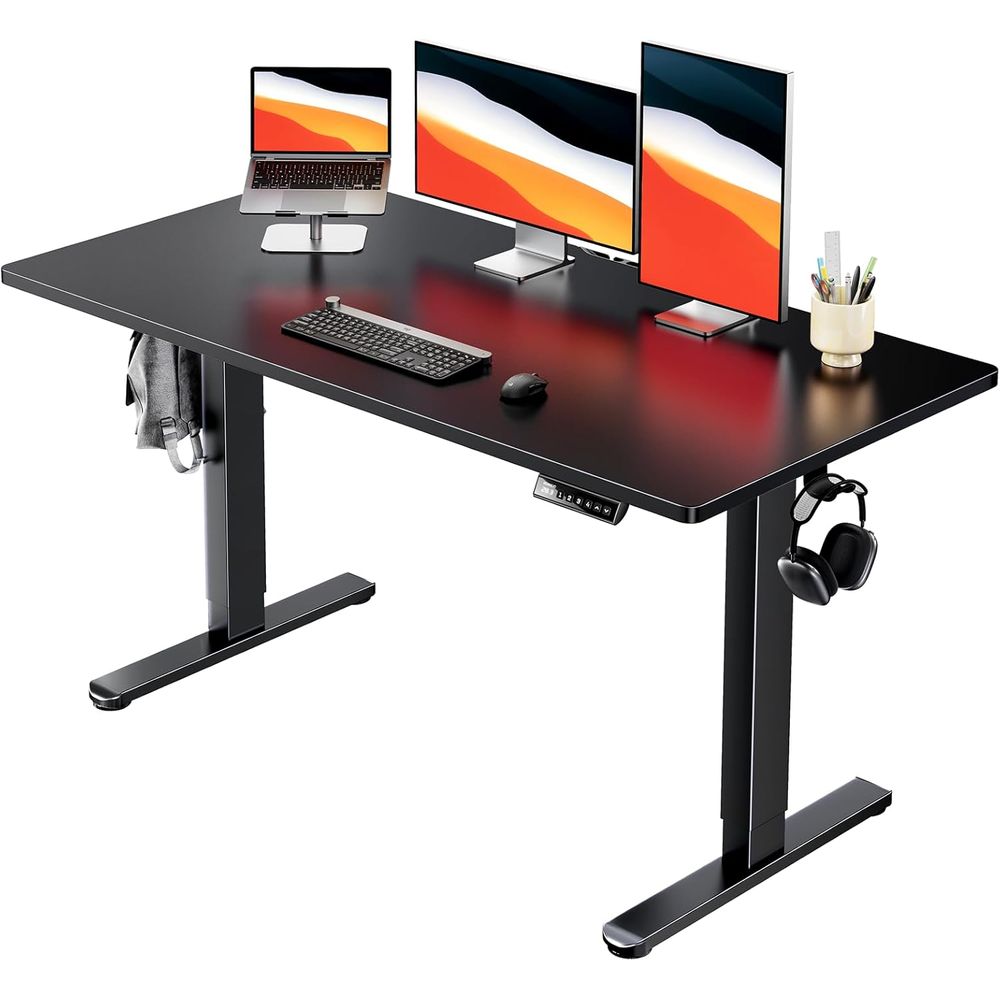 Electric Standing Desk, Whole  – обзор и цена Desk Setup With Laptop