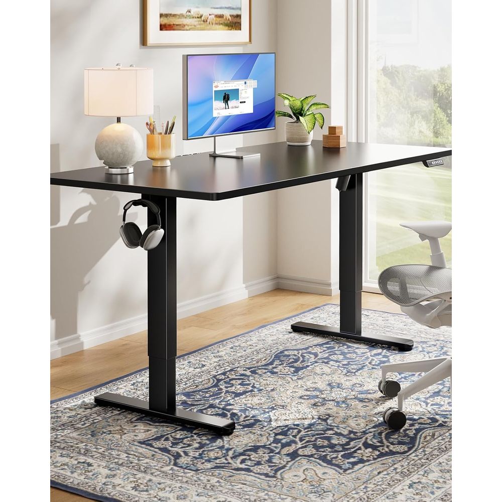 Electric Standing Desk, Whole  – обзор и цена Desk Setup With Laptop