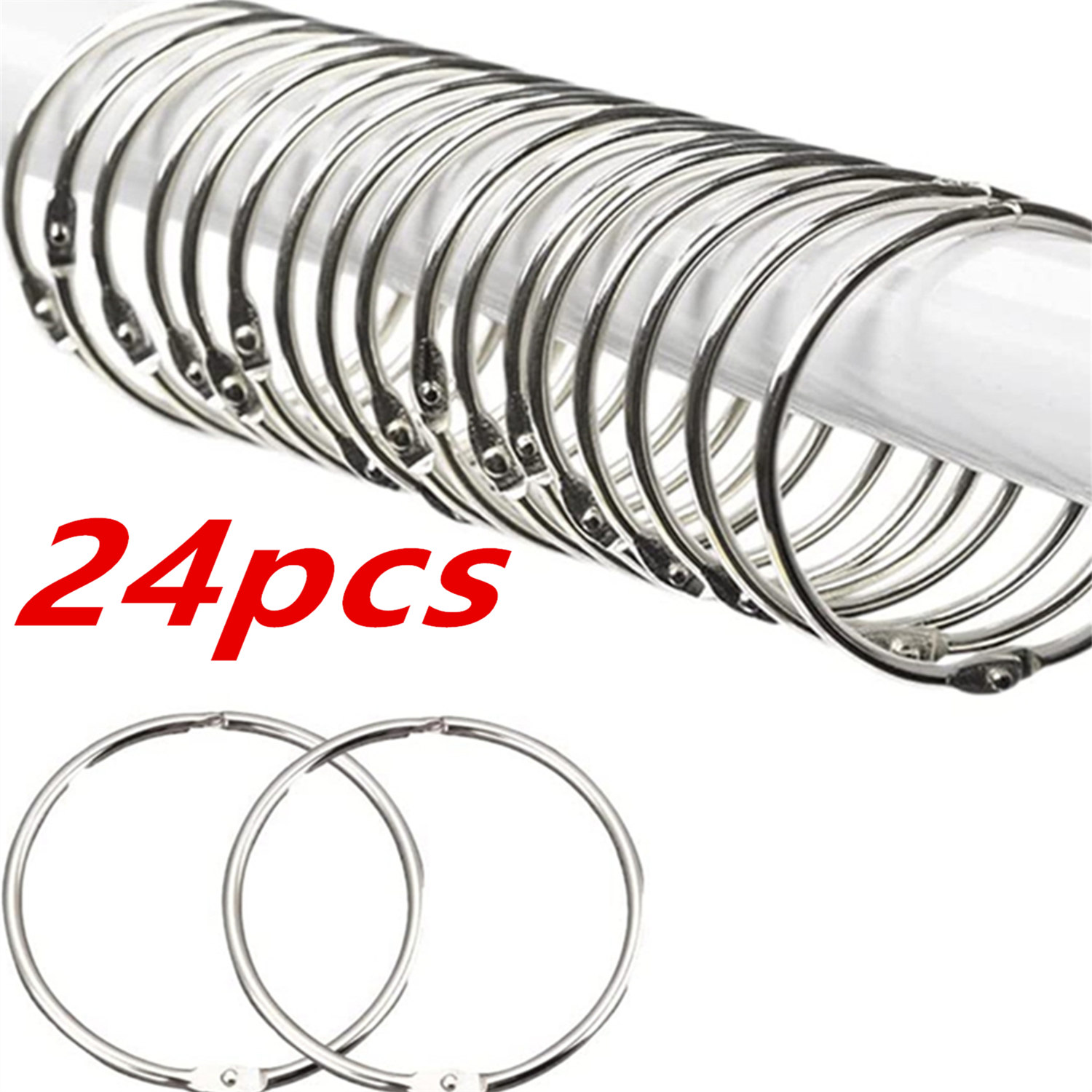 24 Pack Shower Curtain Rings,R – обзор и цена Ring Binder Box