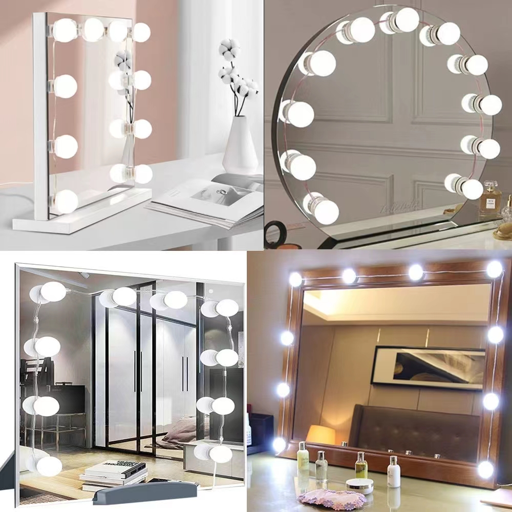 LED Light Paste Mirror Makeup  – обзор и цена Desk Setup Lighting