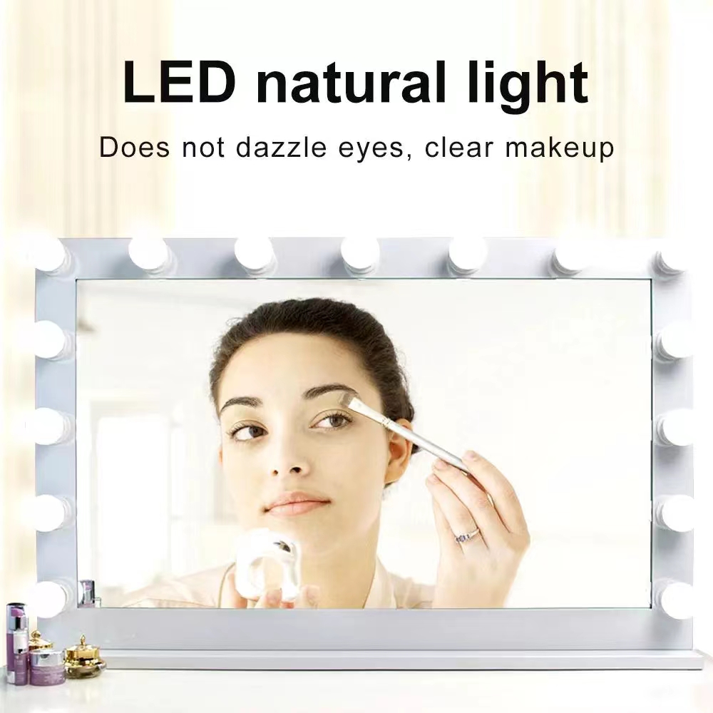 LED Light Paste Mirror Makeup  – обзор и цена Desk Setup Lighting