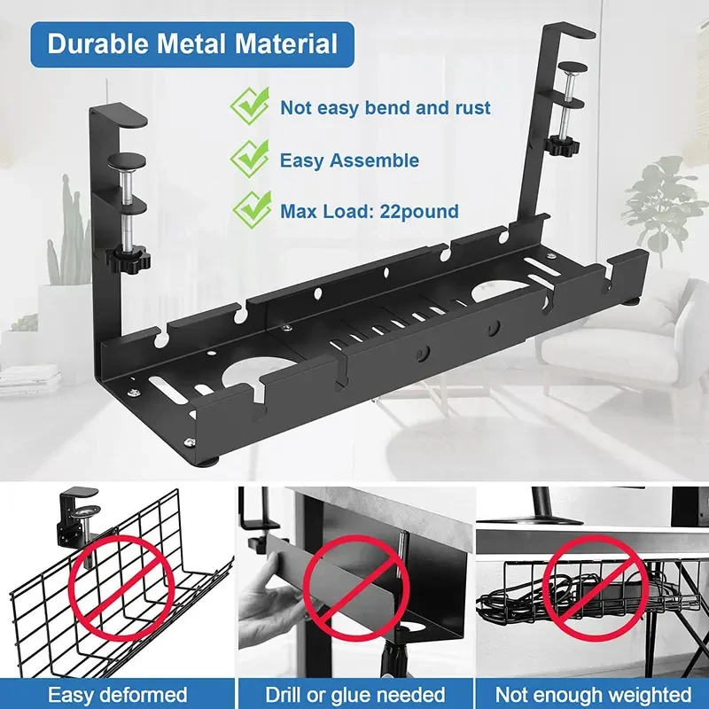 Under Table Telescopic Storage – обзор и цена Desk Setup Organizer
