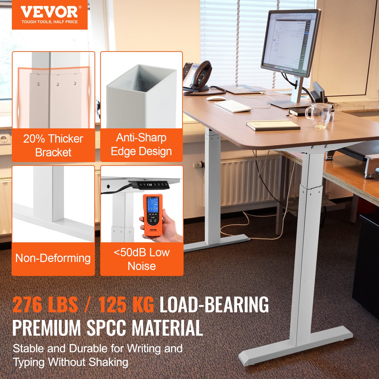 SucceBuy Standing Desk Frame   – обзор и цена Desk Setup White