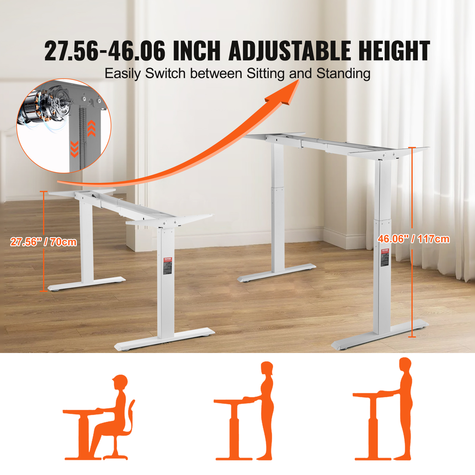 SucceBuy Standing Desk Frame   – обзор и цена Desk Setup White