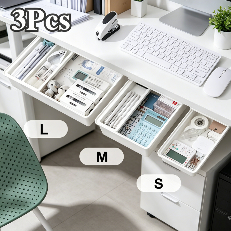Hidden Storage Box Desk Storag – обзор и цена Desk Setup Organizer