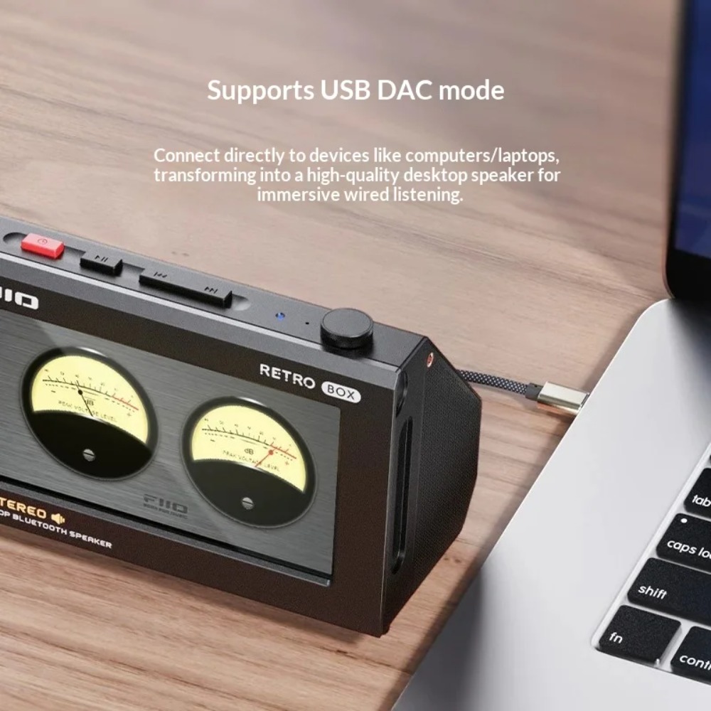 FiiO RETRO BOX Cassette Style  – обзор и цена Desk Setup With Speakers